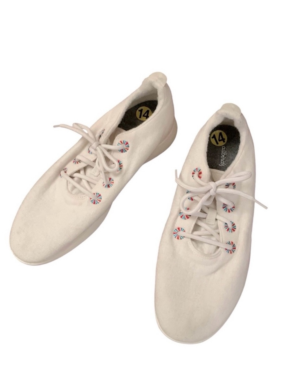 NEW Allbirds Men’s Wool Runners White Sneakers Size 14 Breathable Comfort